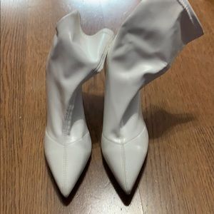 Nasty gal white sock boots